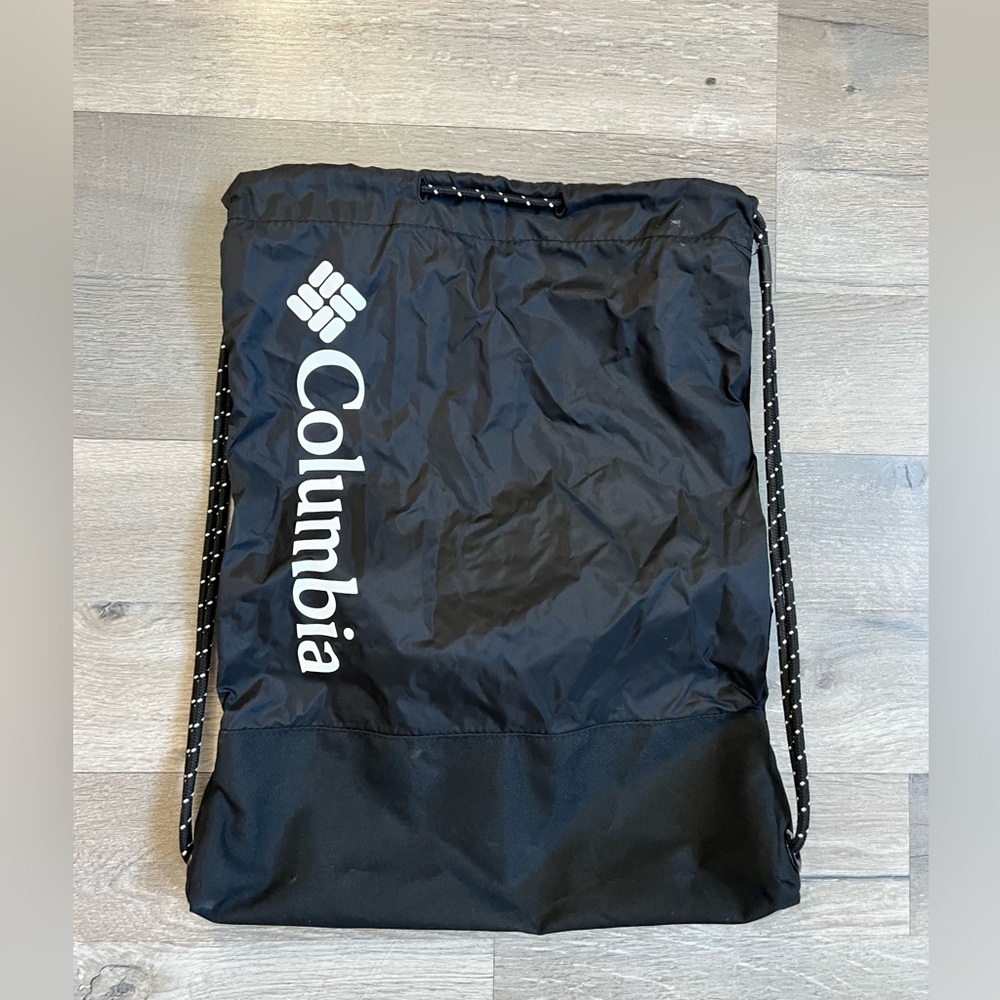 Columbia Black Drawstring Backpack